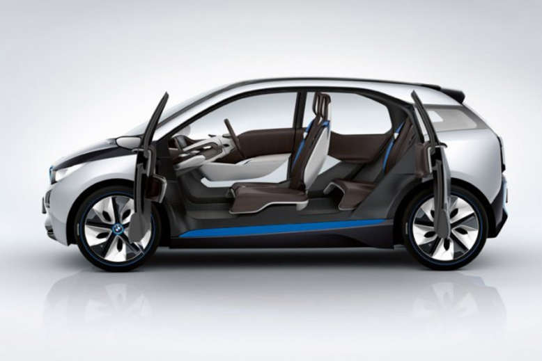 BMW i3, Konzept-Studie, Seitenansicht, Türen geöffnet, Foto: BMW