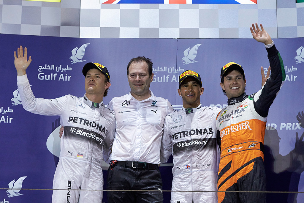 Erneuter Doppelsieg für Hamilton und Rosberg von Mercedes