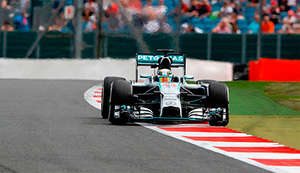 Lewis Hamilton in Silverstone