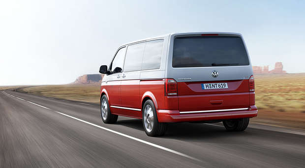 VW T6 Multivan, Sondermodell &quot;Six Generation&quot;, Heckansicht, 2015, Foto: Volkswagen