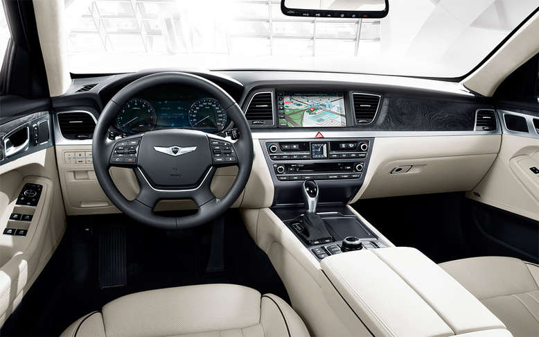 Hyundai Genesis Sportlimousine, Innenansicht, Cockpit, 2014, Foto: Hyundai
