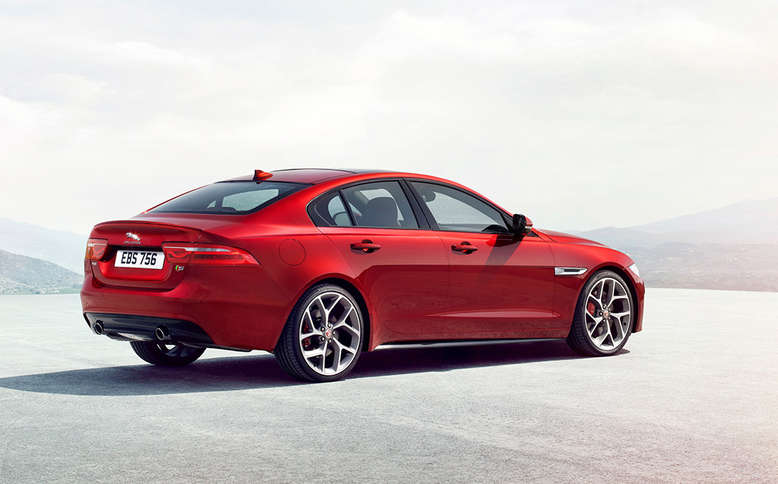 Jaguar XE, Seitenansicht / Heck, 2014, Foto: Jaguar