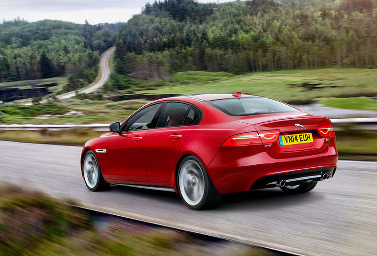 Jaguar XE, Seitenansicht / Heck, 2014, Foto: Jaguar