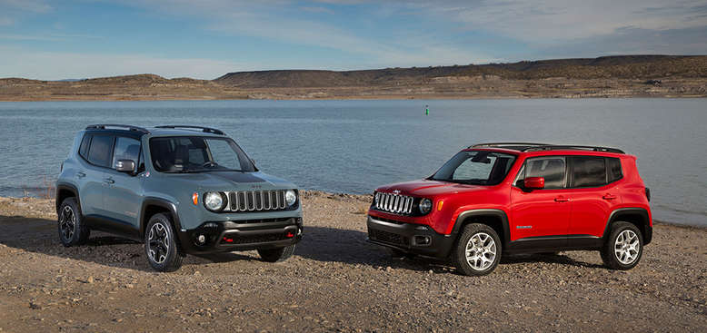 Jeep Renegade, Modellfamilie, Trailhawk (links), Lattitude (rechts), 2014, Foto: Jeep