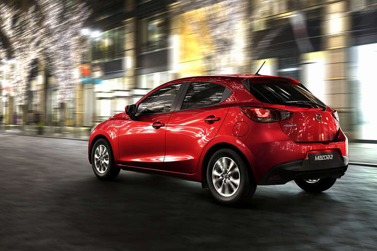 Mazda2, Seitenansicht / Heck, 2014, Foto: Mazda