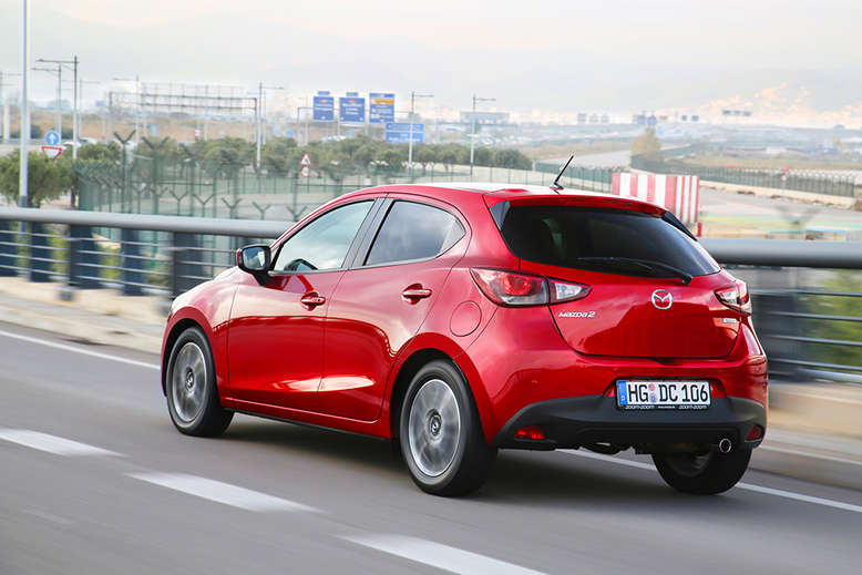 Mazda 2, Seitenansicht, Heck, 2015, Foto: Mazda