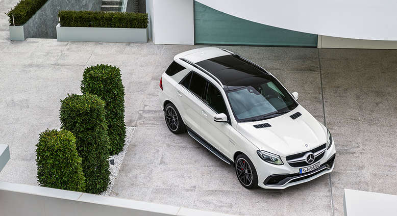 Mercedes GLE, Frontansicht, Draufsicht, 2015, Foto: Daimler