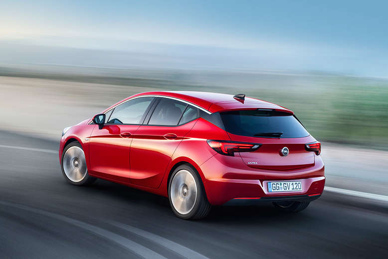 Opel Astra, Heckansicht, Seite, 2015, Foto: Opel