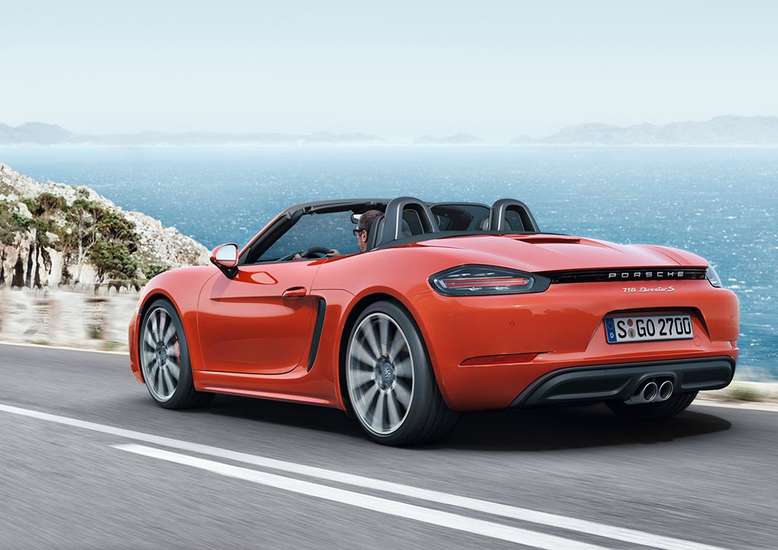 Porsche 718 Boxster S, Seitenansicht / Heck, 2016, Foto: Porsche