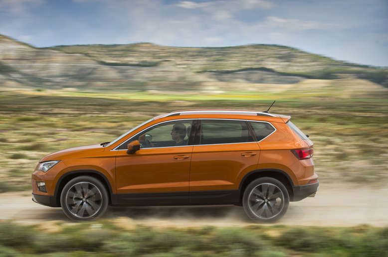 Seat Ateca, Fahrtaufnahme / Seitenansicht, 2016, Foto: Seat