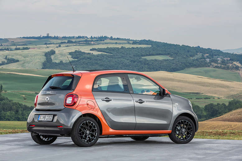 Smart Forfour, Seitenansicht, Heck, 2014, Foto: Daimler AG