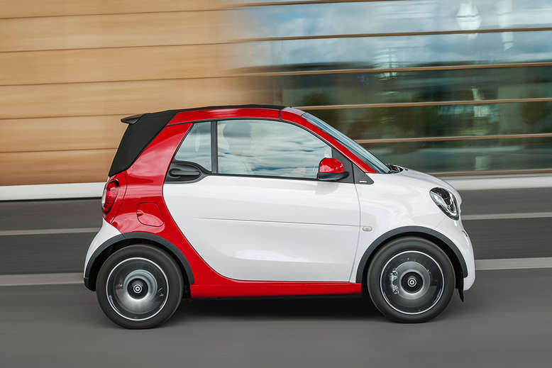 Smart Fortwo Cabrio, Seitenansicht mit geschlossenem Verdeck, 2015, Foto: Smart