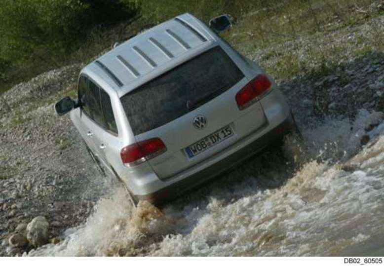 VW Touareg I, im Geländeeinsatz, 2008, Foto: Volkswagen