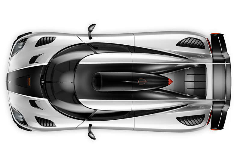 Koenigsegg One:1, Draufsicht, 2014, Foto: Koenigsegg