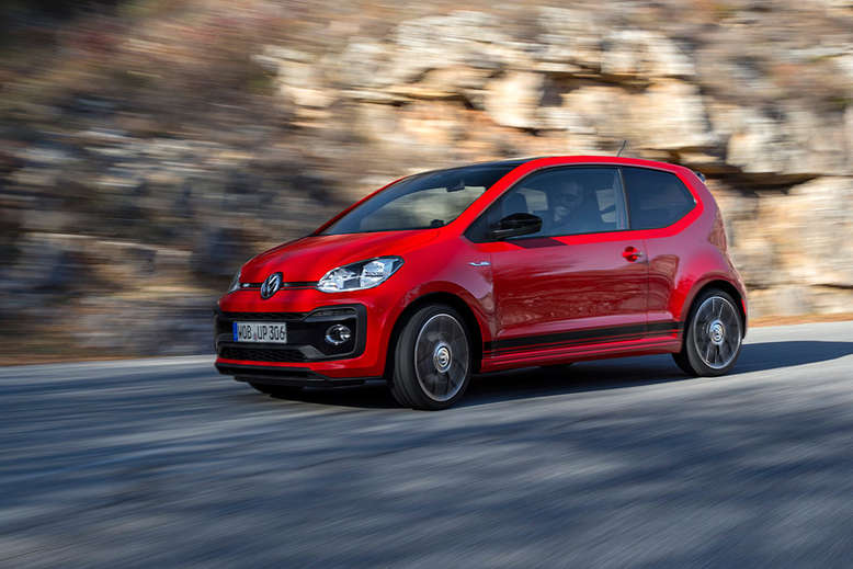 VW up!, Seitenansicht, Fahrtaufnahme