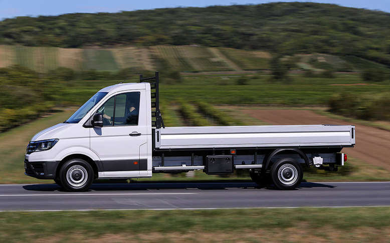 VW Crafter Pritschenwagen, Seitenansicht