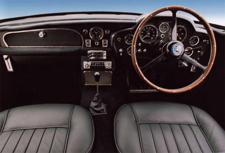 Aston Martin DB5, Innenansicht, Cockpit, 1965, Foto: Aston Martin