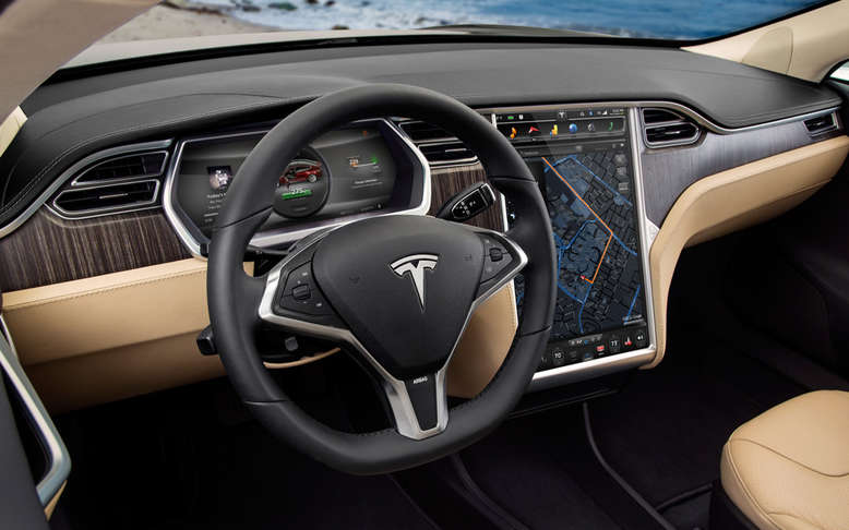 Tesla Model 2, Innenansicht, Cockpit, 2013, Foto: Tesla Motors