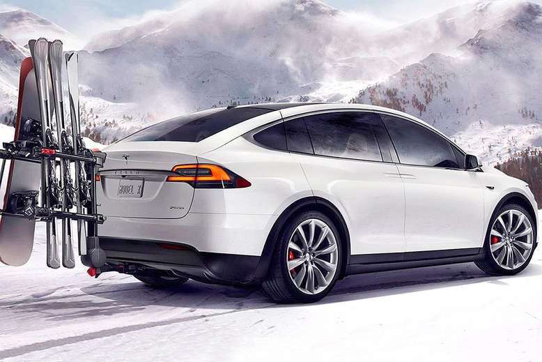 Tesla Model X, Heck / Seitenansicht, 2015, Foto: Tesla