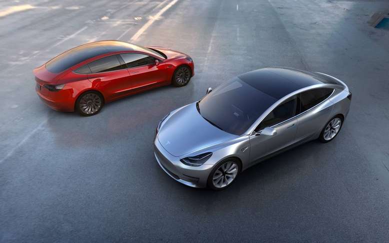 Tesla Model 3, Draufsicht, 2016, Foto: Tesla