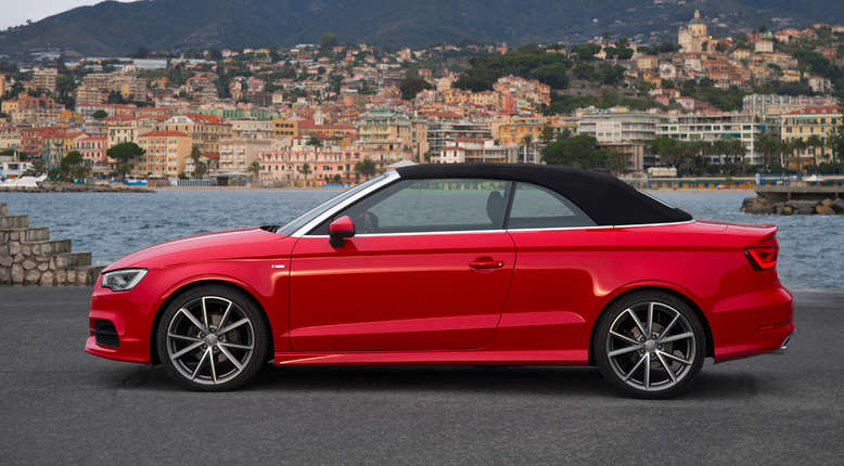 Audi A3 Cabrio, Seitenansicht, Verdeck geschlossen, 2013, Foto: Audi