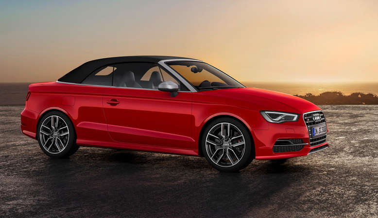 Audi S3 Cabriolet, Misanorot, Seitenansicht, Verdeck geschlossen, 2014, Foto: Audi