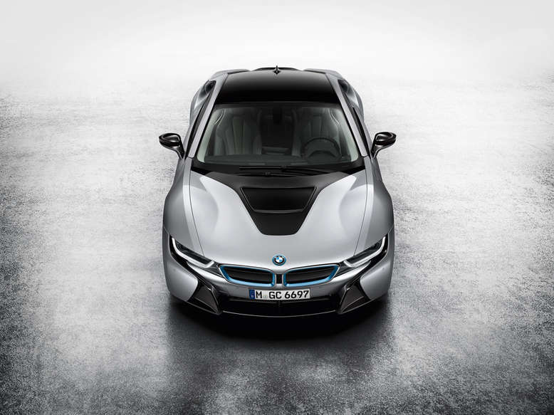 BMW i8, Polarsilber, Frontansicht, Draufsicht, 2013, Foto: BMW