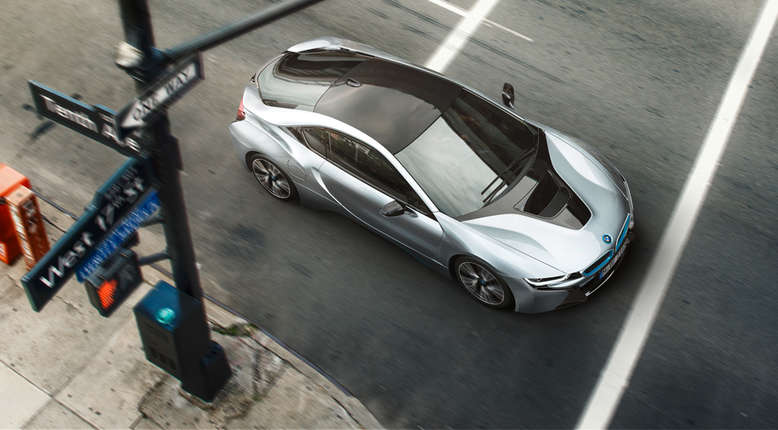 BMW i8, Polarsilber, Draufsicht, 2013, Foto: BMW