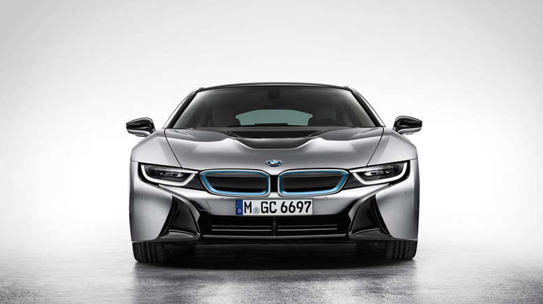 BMW i8, Polarsilber, Frontansicht, 2013, Foto: BMW