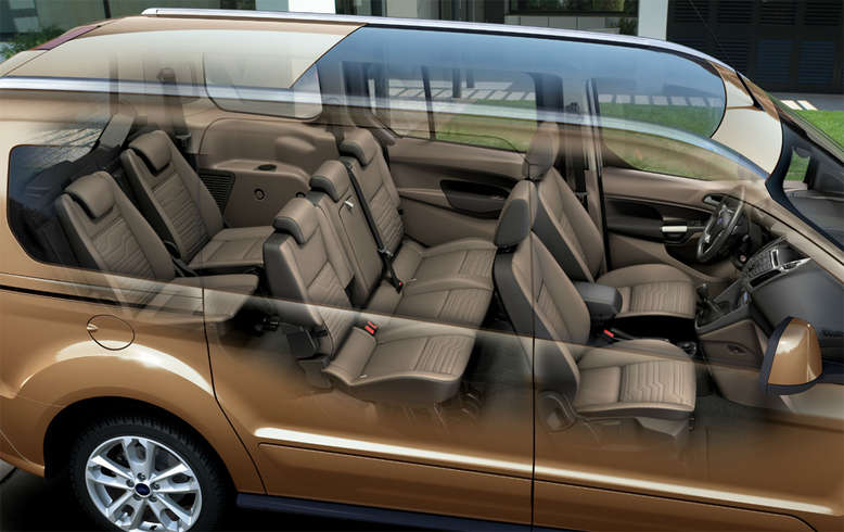 Ford Tourneo Connect, Innenraum und Panoramadach, 2013, Foto: Ford